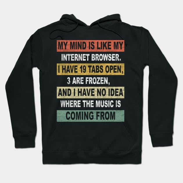 MY MIND IS LIKE MY INTERNET BROWSER Hoodie by SilverTee